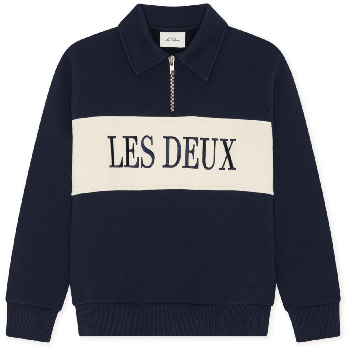 Les Deux Kids Dark Navy Lynlås Rugby Sweatshirt Kids