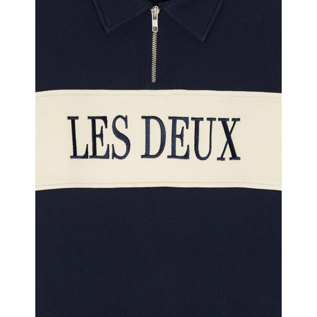 Les Deux Kids Dark Navy Lynlås Rugby Sweatshirt Kids