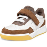 Ecco Camel/White/Marron Street Court K Læder