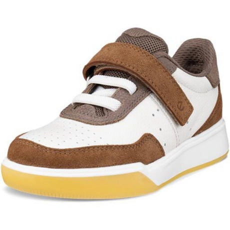 Ecco Camel/White/Marron Street Court K Læder