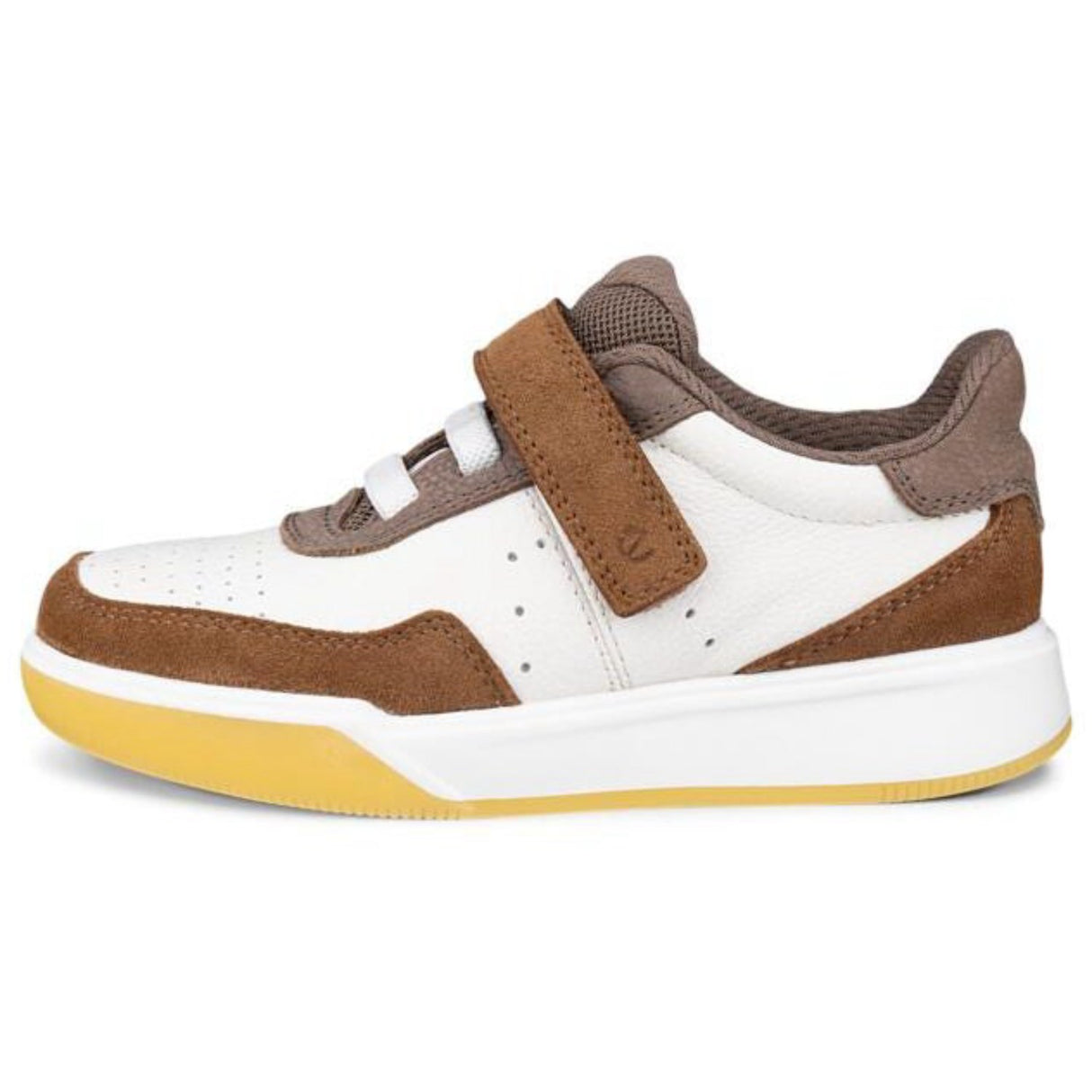 Ecco Camel/White/Marron Street Court K Læder