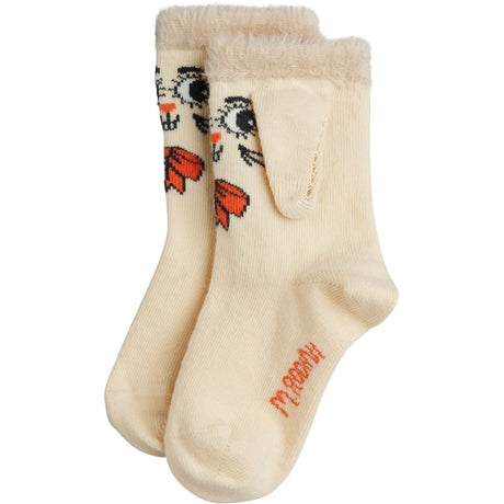 Mini Rodini Off-White Rabbit 1-Pack Ear Strømper