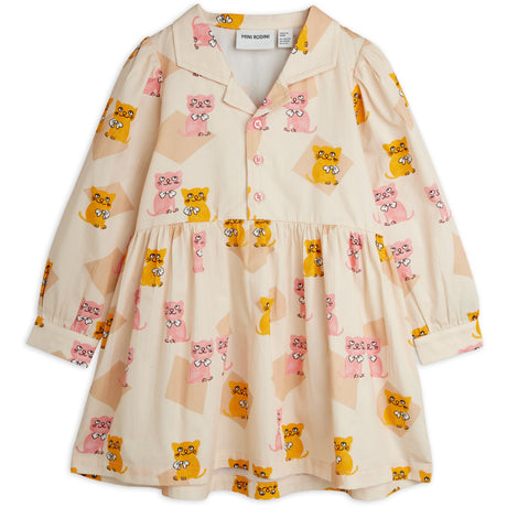 Mini Rodini Multi Kittens AOP Woven Ls Kjole