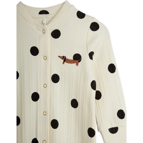 Mini Rodini Off-White Dots AOP Dog Buksedragt