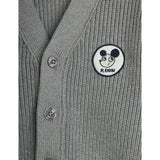 Mini Rodini Grey Melange Ritzratz Patch Strikket Cardigan