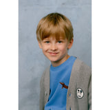 Mini Rodini Grey Melange Ritzratz Patch Strikket Cardigan