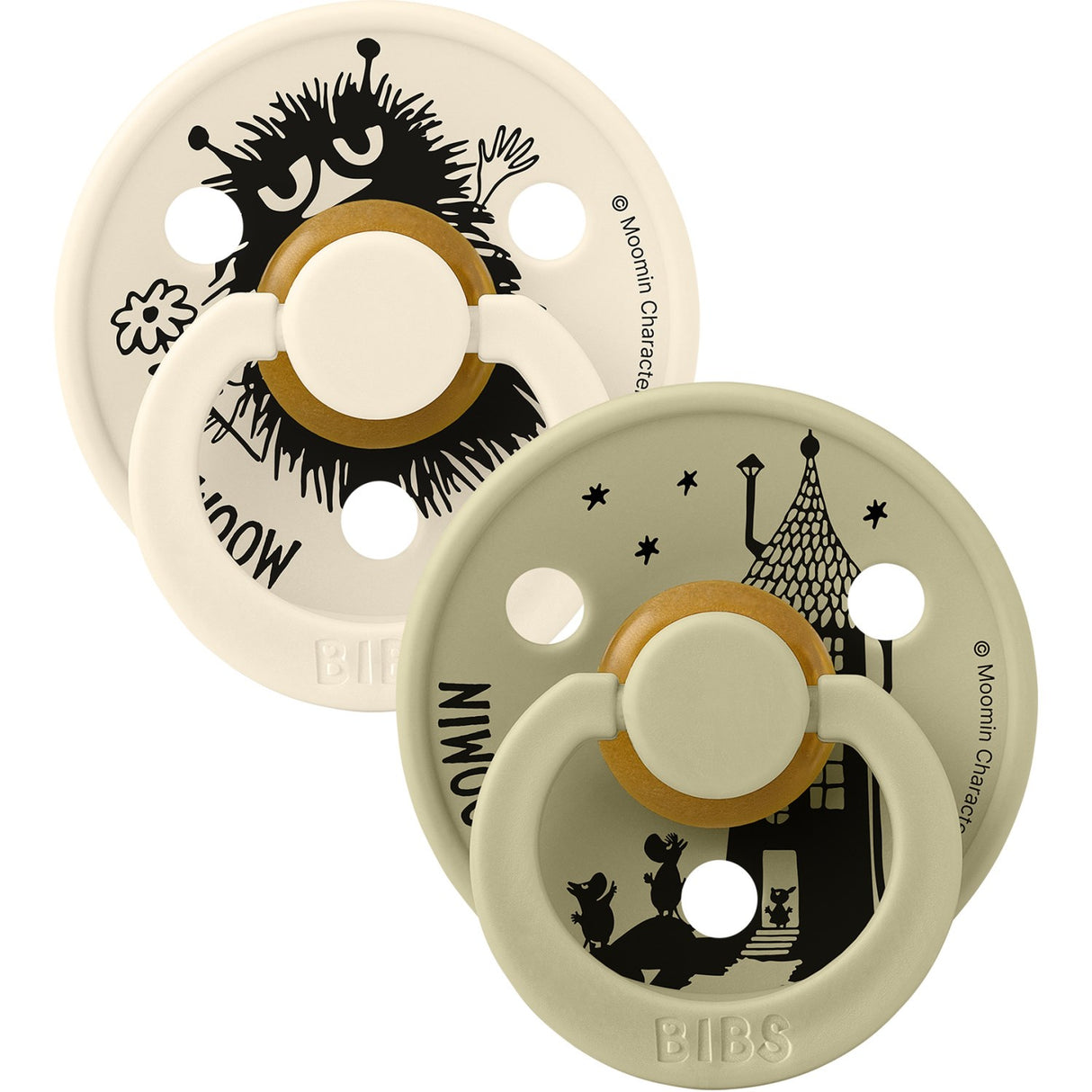 Bibs Ivory / Khaki X Moomins Sut Colour Stinky 2-Pak Latex