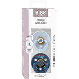 Bibs Baby Blue / Steel Blue Sut Colour Holiday Train 2-Pak Latex