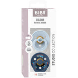 Bibs Baby Blue / Steel Blue Sut Colour Holiday Train 2-Pak Latex