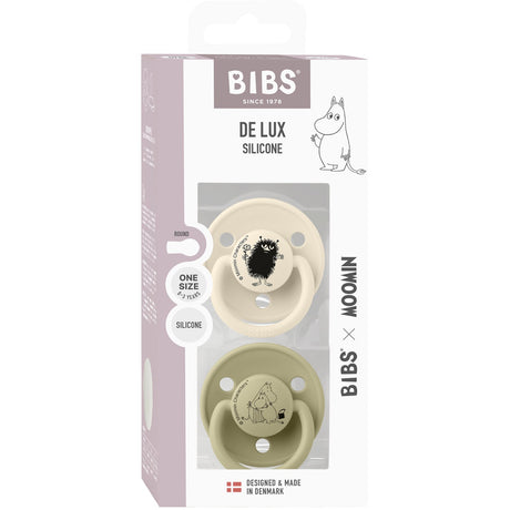 Bibs Ivory / Khaki X Moomins Sut De Lux Stinky 2-Pak Silikone