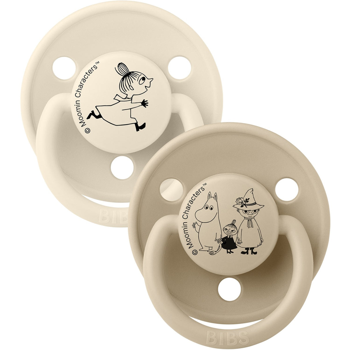Bibs Ivory / Vanilla X Moomins Sut De Lux Little My 2-Pak Silikone