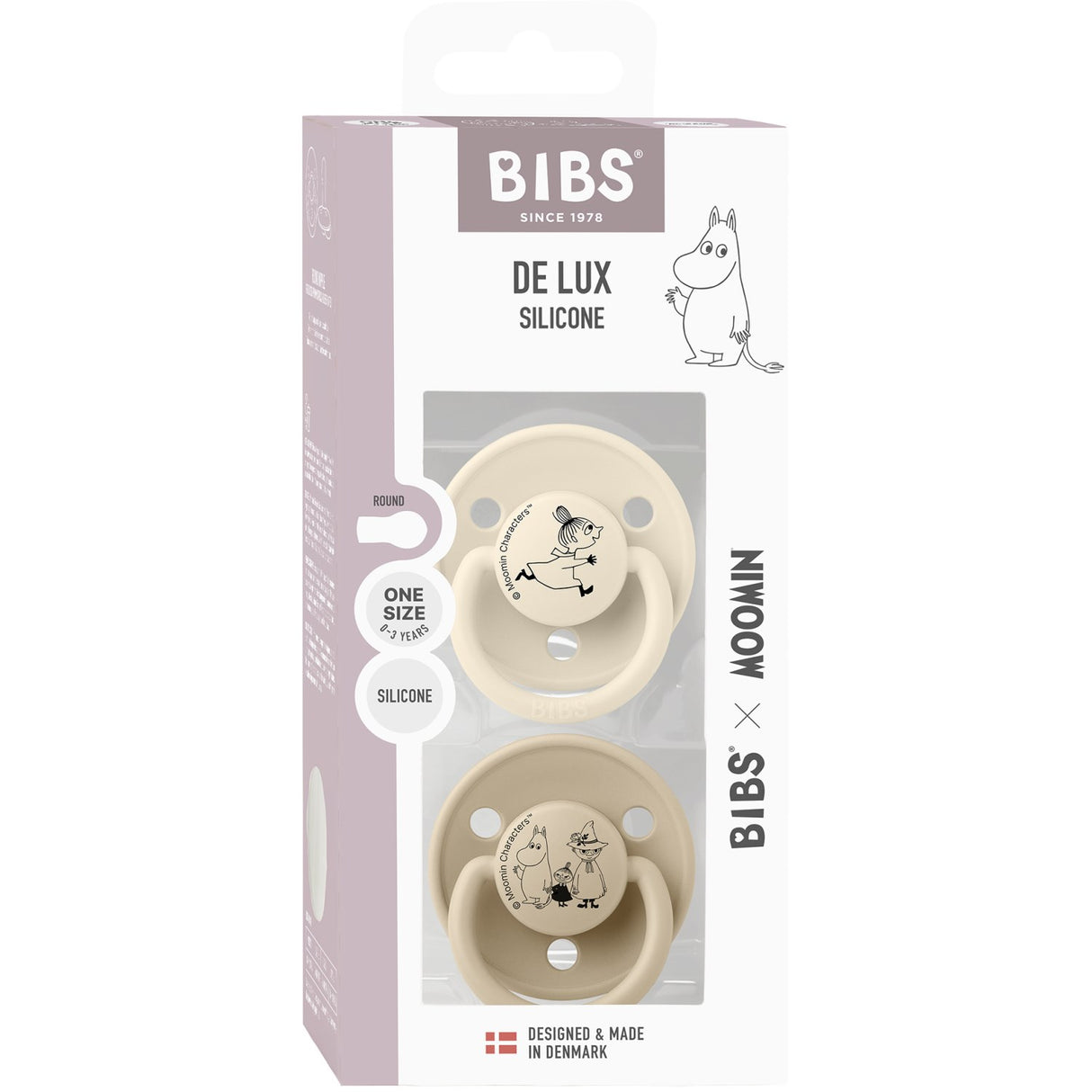 Bibs Ivory / Vanilla X Moomins Sut De Lux Little My 2-Pak Silikone