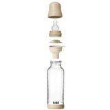 Bibs Vanilla GLOW Glass Baby Flaske Round Silikone 1-Pack 240 Ml Medium Flow