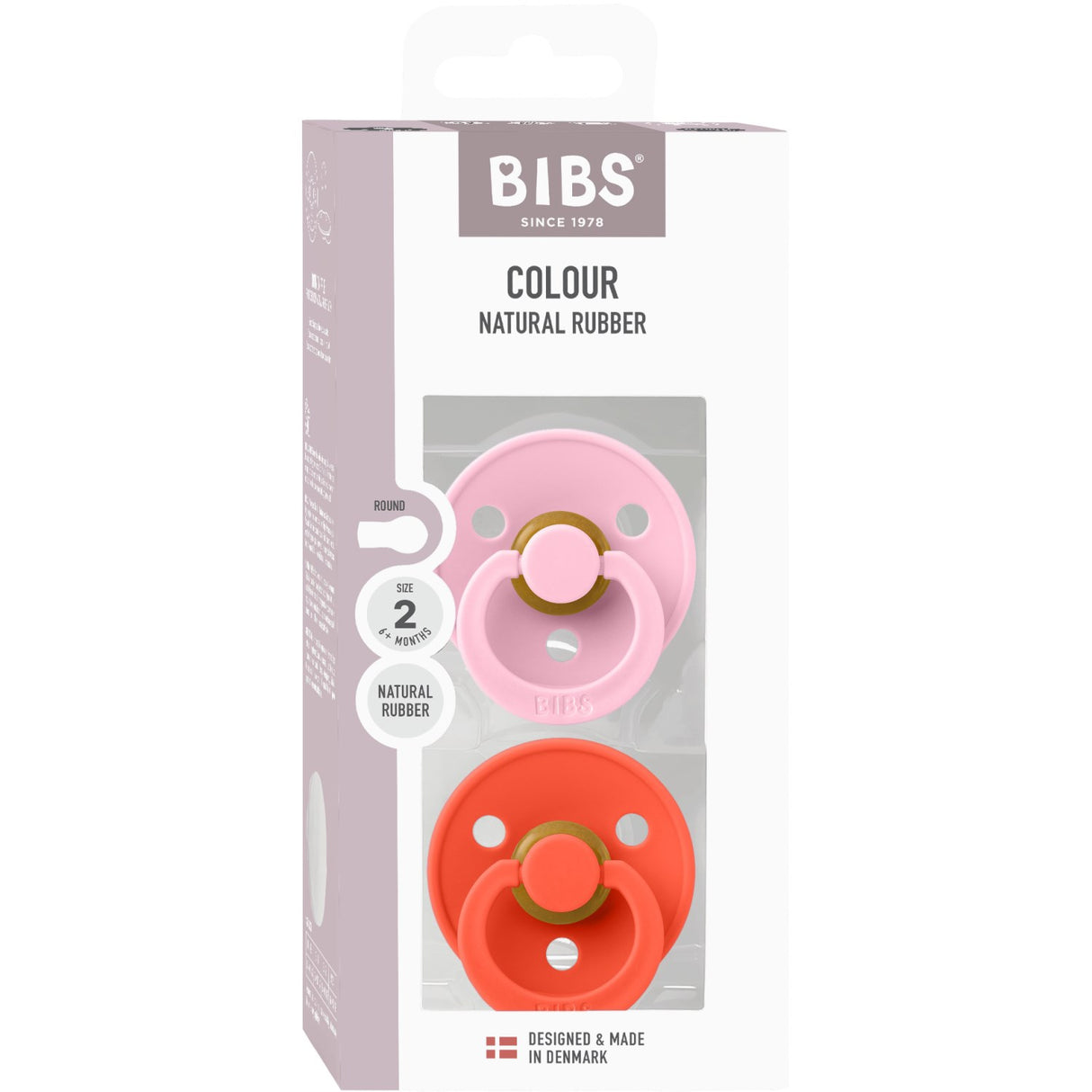 Bibs Baby Pink / Tango Sut Colour 2-Pak Latex