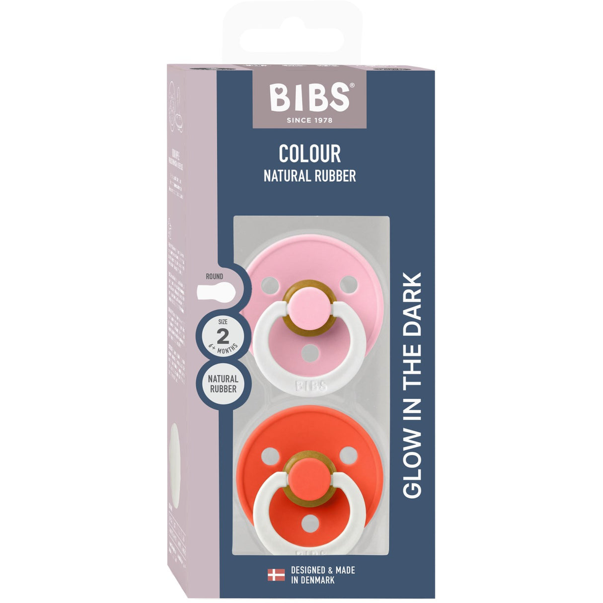 Bibs Baby Pink GLOW / Tango GLOW Sut Colour 2-Pak Latex