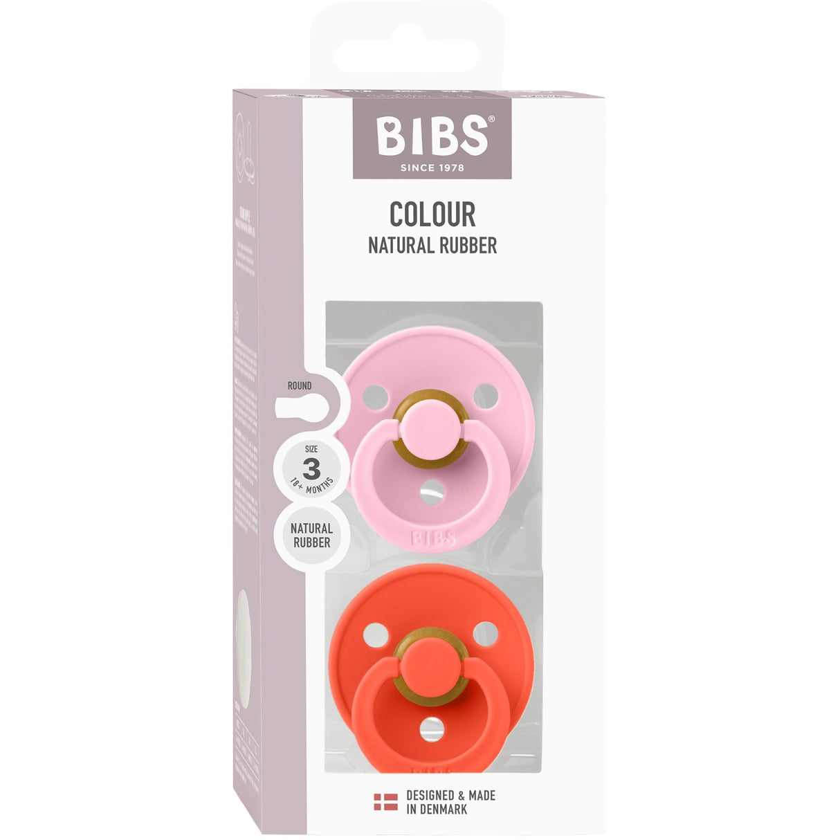 Bibs Baby Pink / Tango Sut Colour 2-Pak Latex