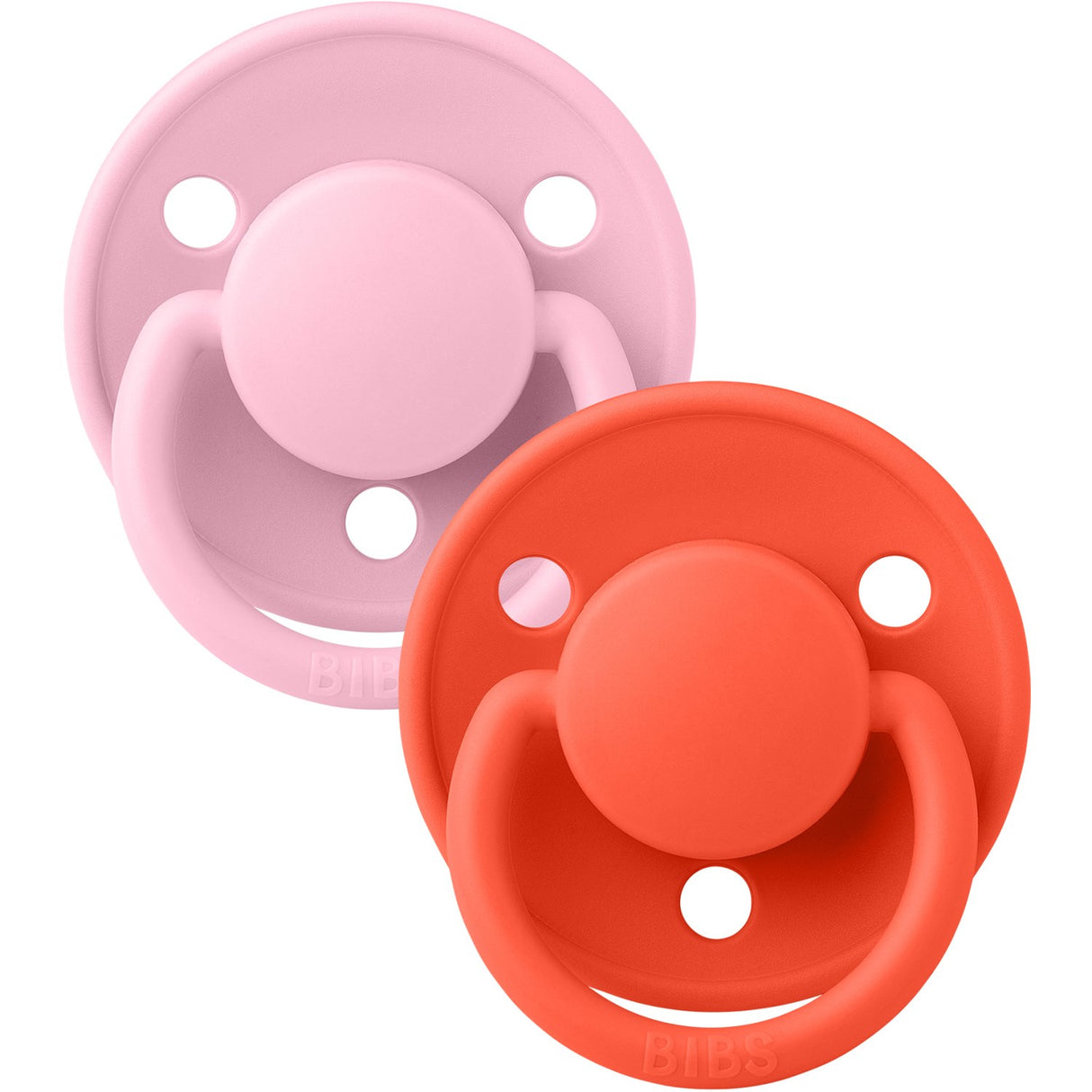 Bibs Baby Pink / Tango Sut De Lux 2-Pak Silikone