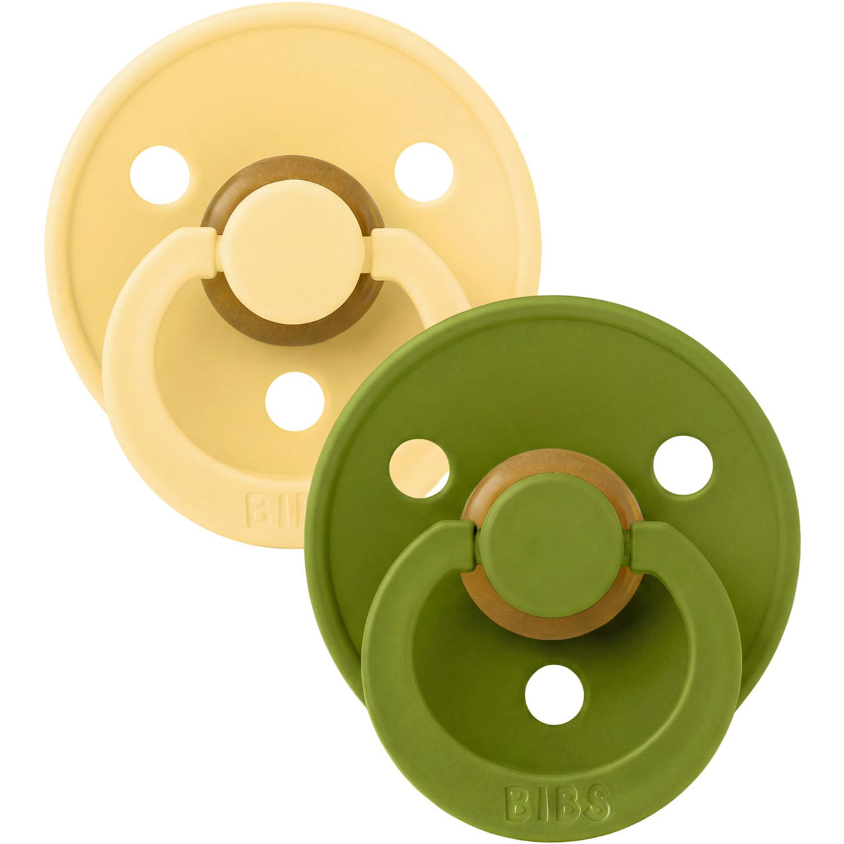 Bibs Pale Butter / Wasabi Sut Colour 2-Pak Anatomical Latex