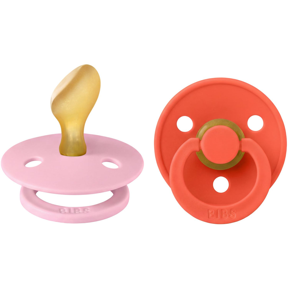 Bibs Baby Pink / Tango Sut Colour 2-Pak Anatomical Latex