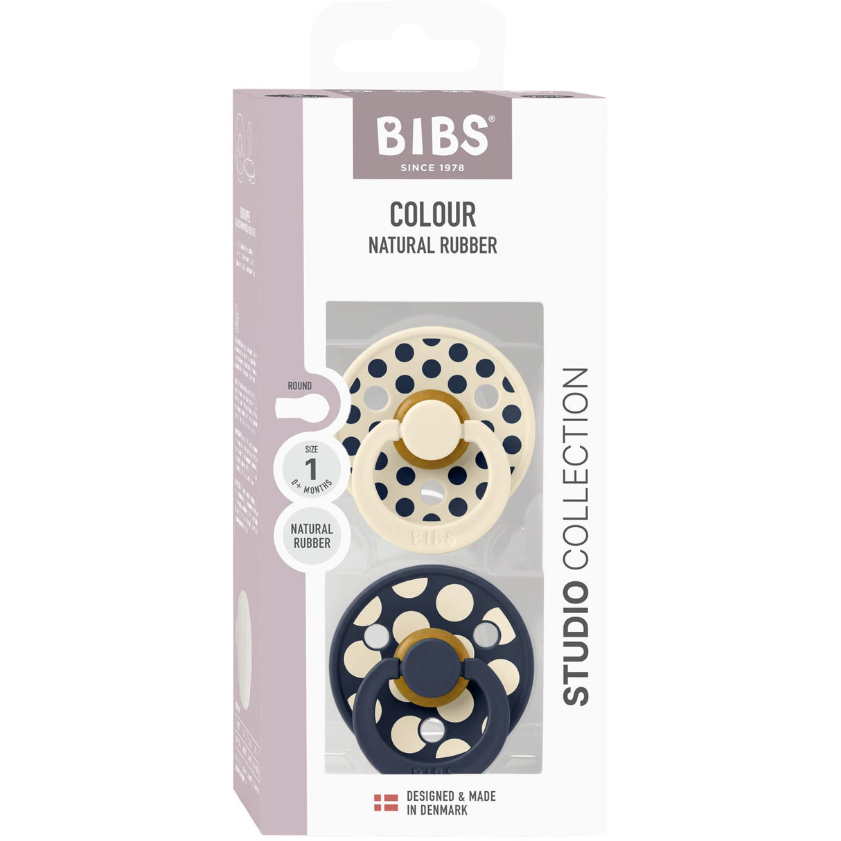 Bibs Ivory / Deep Space Sut Studio Colour 2-Pak Polka Mix Latex