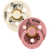 Bibs Ivory / Dusty Pink X Moomins Sut Colour Little My 2-Pak Latex