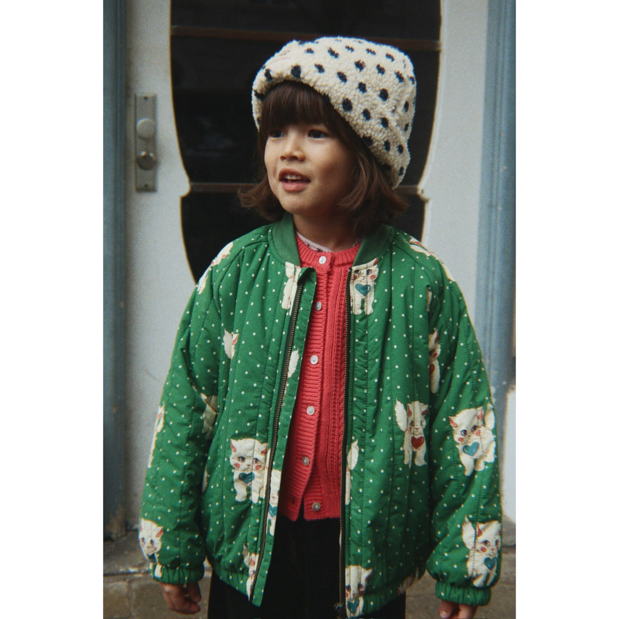 Konges Sløjd Dot Miao Verde Juno Printed Bomber Jakke