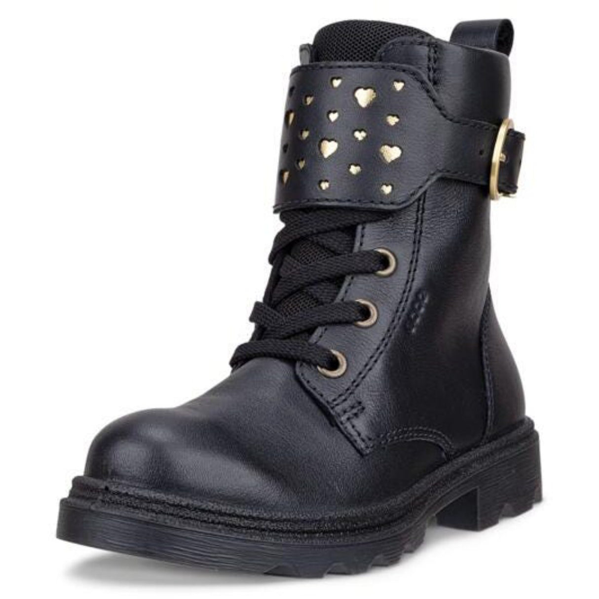 Ecco Black/Gold/Black Grainer K Wp Støvle