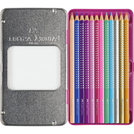 Faber Castell Sparkle Tinæske 12 Farveblyanter