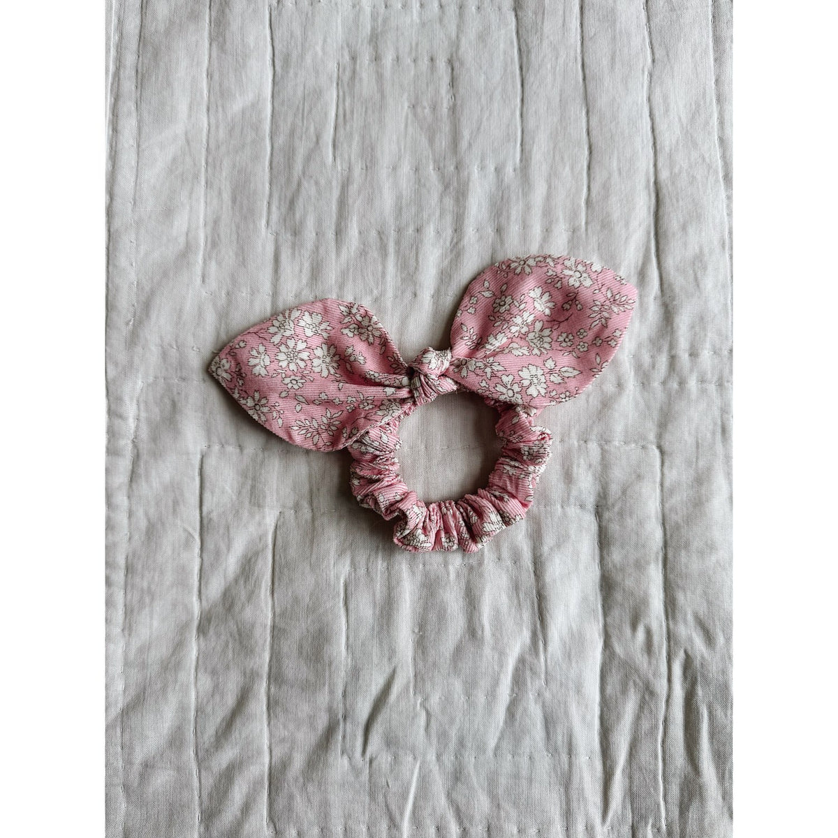 Lalaby Pink Flower Cord Scrunchie Sløjfe