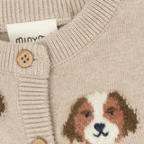 Minymo Beige Melange Cardigan Strik