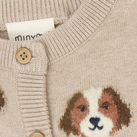 Minymo Beige Melange Cardigan Strik