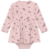 Minymo Fawn Body Kjole Ls Aop Rib
