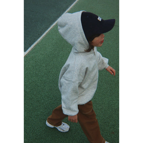 Konges Sløjd Grey Melange Lou Sweat Zip Hætte Gots