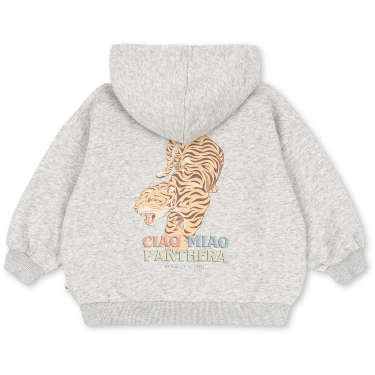 Konges Sløjd Grey Melange Lou Sweat Zip Hætte Gots