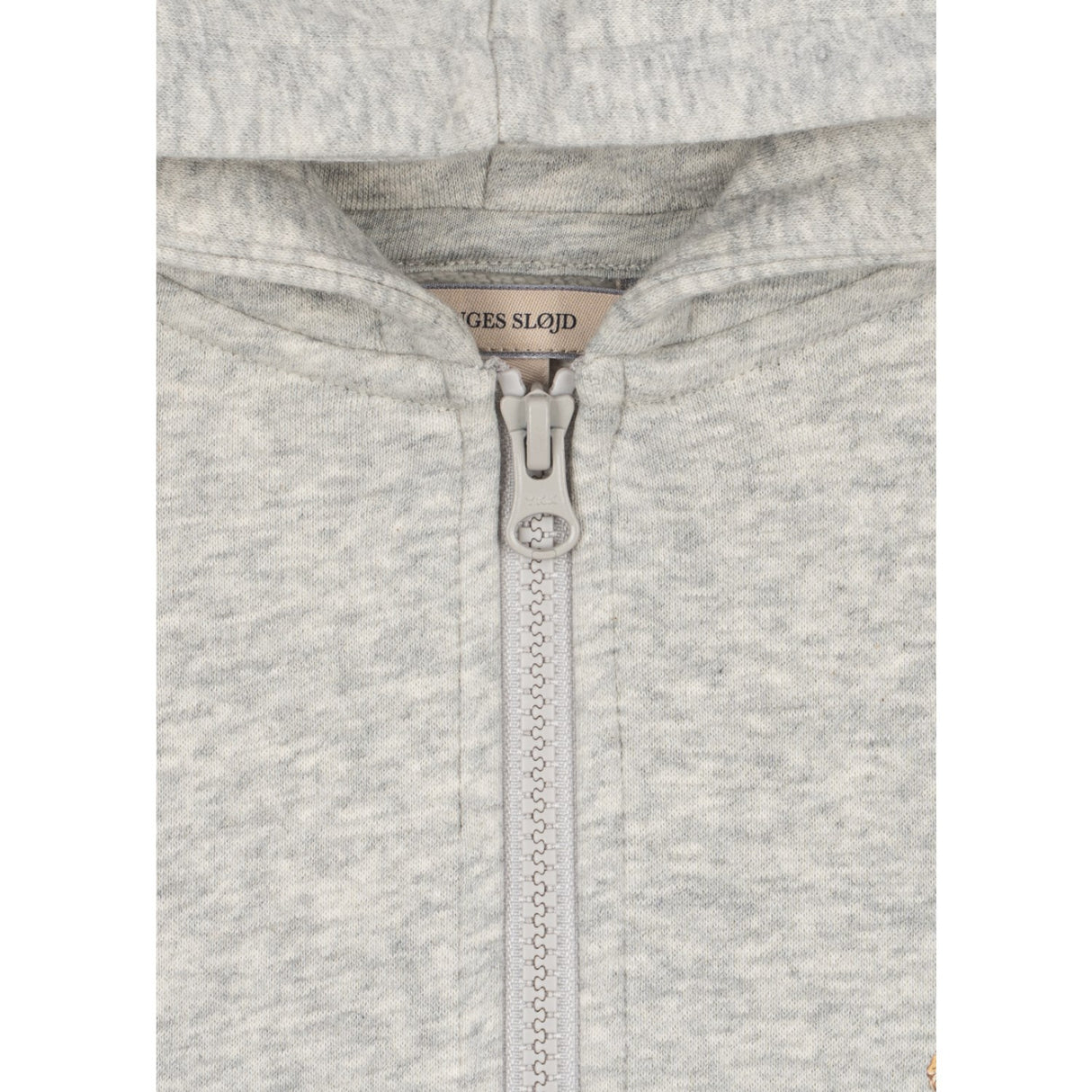 Konges Sløjd Grey Melange Lou Sweat Zip Hætte Gots