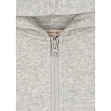 Konges Sløjd Grey Melange Lou Sweat Zip Hætte Gots