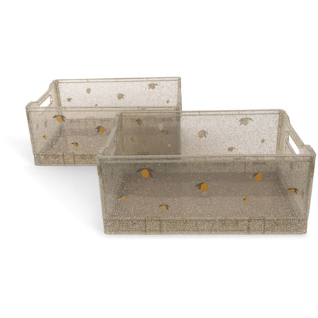 Konges Sløjd Sparkling Blue 2 Pak Glitter Opbevaring Box