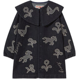 TinyCottons Denim Dark Wash 1 Horses & Flowers Denim Kjole