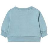 TinyCottons Denim Blue Curly Dog Graphic Baby Sweatshirt