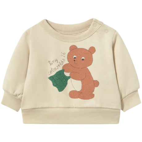 TinyCottons Sandstone Bjørn Graphic Baby Sweatshirt