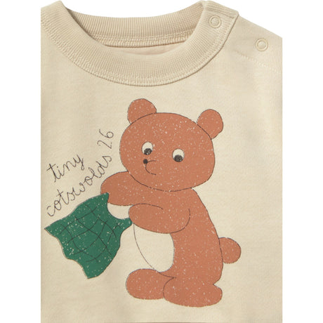 TinyCottons Sandstone Bjørn Graphic Baby Sweatshirt