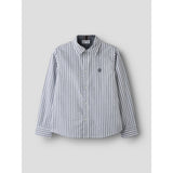Name It Navy Blazer Bright White Nkmnewsa Ls Skjorte Noos