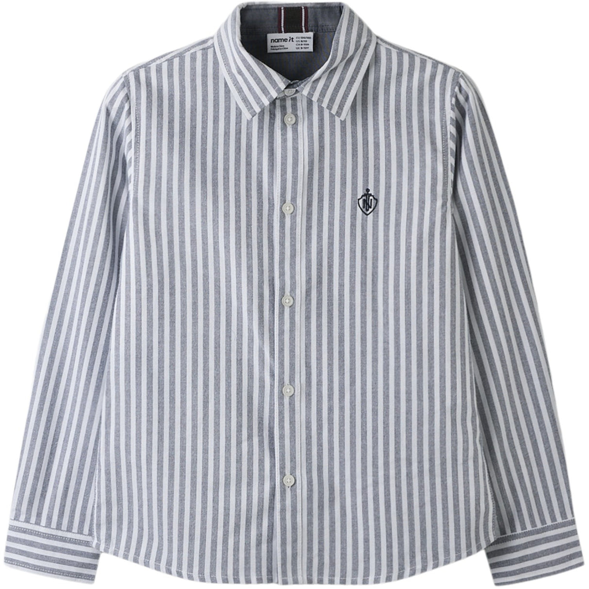 Name It Navy Blazer Bright White Nkmnewsa Ls Skjorte Noos