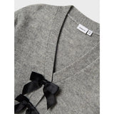 Name It Grey Melange Black Bow Nkfrina Ls Strik Card Noos