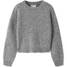 Name It Grey Melange Nkfholly Ls Boxy Kort Strik Noos