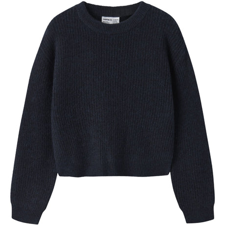 Name It Dark Sapphire Nkfholly Ls Boxy Kort Strik Noos