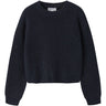 Name It Dark Sapphire Nkfholly Ls Boxy Kort Strik Noos