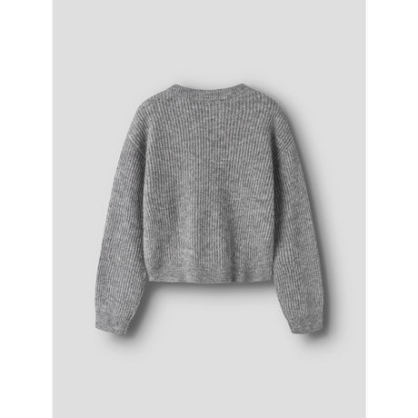 Name It Grey Melange Nkfholly Ls Boxy Kort Strik Noos