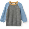 COPENHAGEN COLORS Grey Melange Comb. Merino Rib Strikket Bluse
