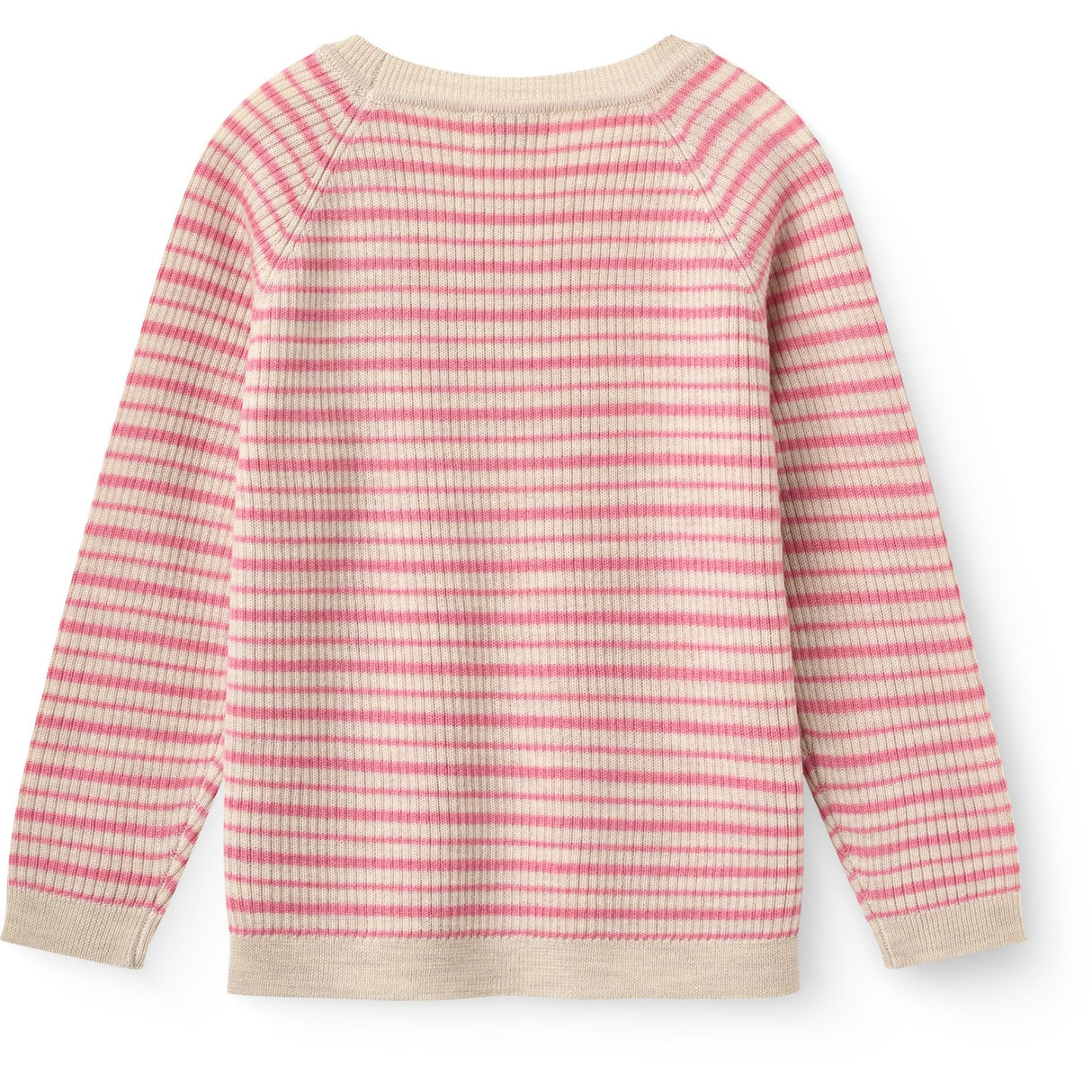 COPENHAGEN COLORS Blossom Pink Stripe Merino Classic Rib Bluse